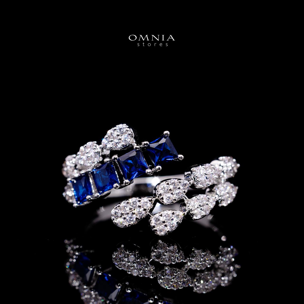 Trinity Blue Luxury Bridal Full Set with High-Quality Simulated Diamonds – Rhodium Plated - Image 5