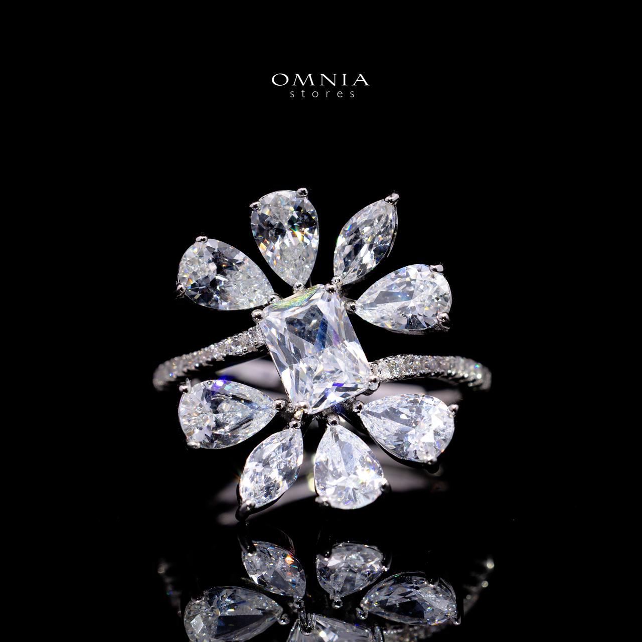 Rizza White Luxury Bridal Full Set with High-Quality Simulated Diamonds – Rhodium Plated - Image 5
