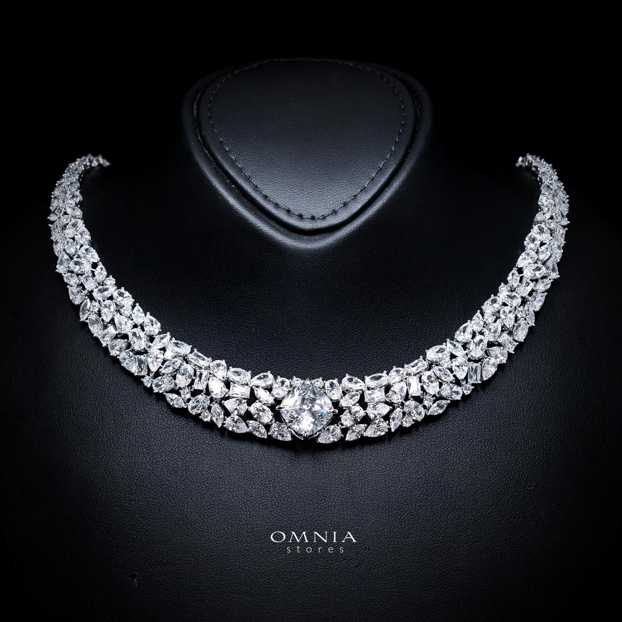 Roxane White Luxury Bridal Full Set with High-Quality Simulated Diamonds – Rhodium Plated - Image 2