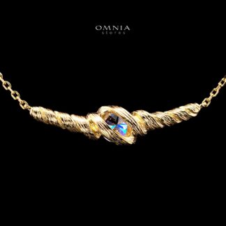 Amiyah Gold-Plated Necklace with Certified Premium Simulated Diamonds in 925 Sterling Silver