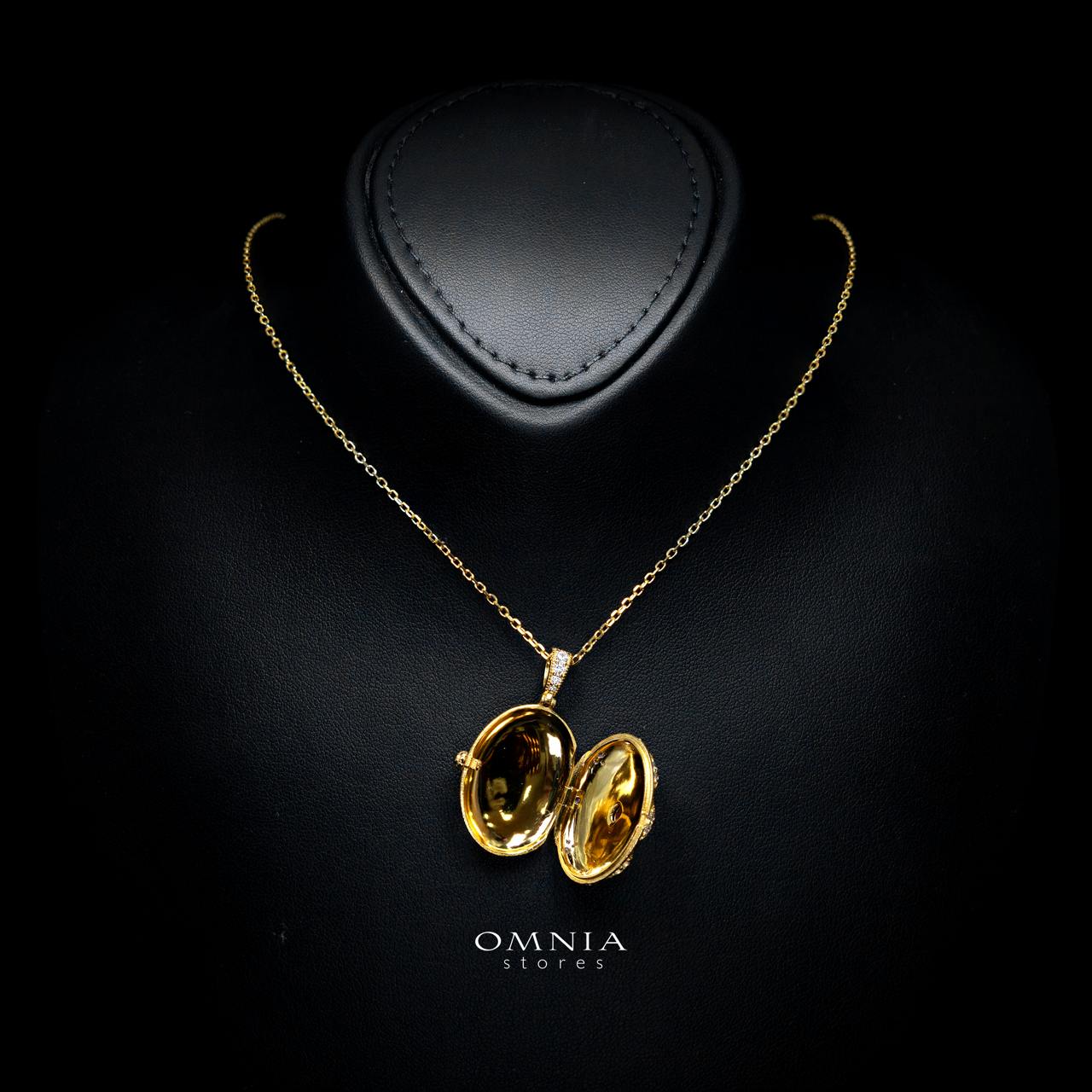 Macy Gold-Plated Necklace with Certified Premium Simulated Diamonds in 925 Sterling Silver - Image 4