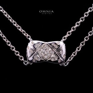 Brina Necklace with Certified Premium Simulated Diamonds in 925 Sterling Silver