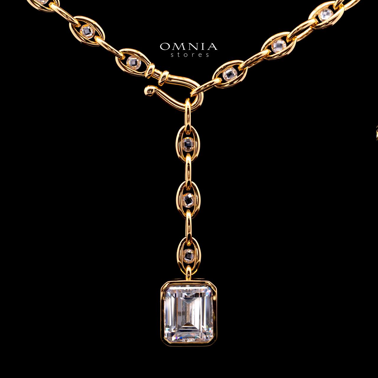 Evie Gold-Plated Necklace with Certified Premium Simulated Diamonds in 925 Sterling Silver - Image 2