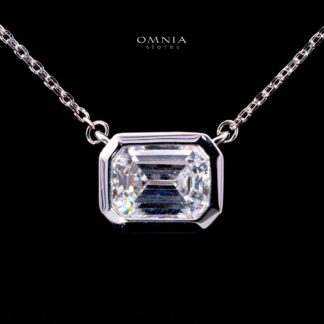 Jimena Necklace with Certified Premium Simulated Diamonds in 925 Sterling Silver