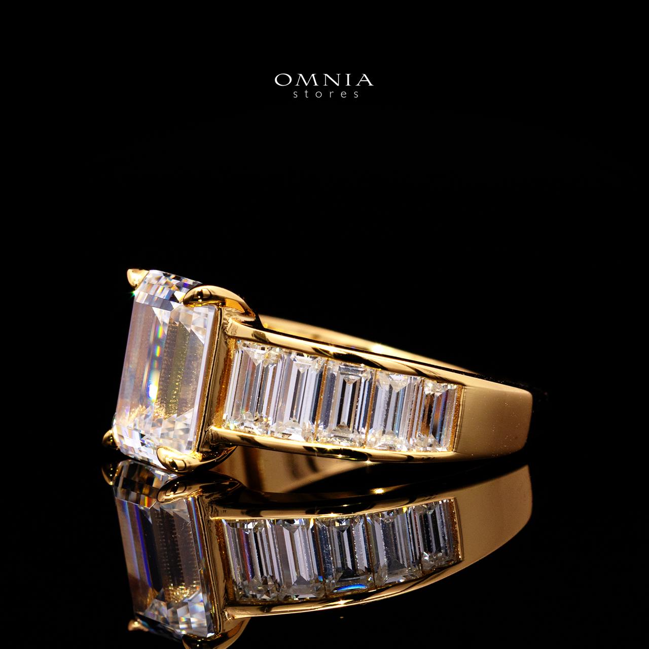 Elisse Gold-Plated Ring with Certified Premium Simulated Diamonds in 925 Sterling Silver - Image 2
