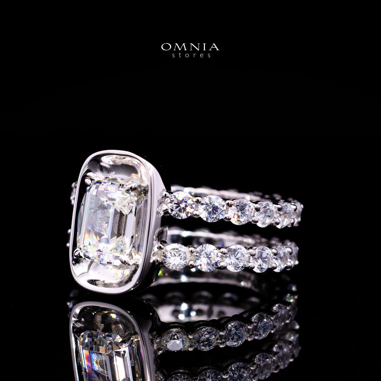 Kamili White Ring with Certified High-Quality Premium Simulated in 925 Sterling Silver - Image 2