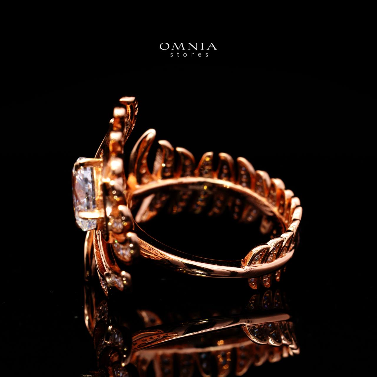 Teshi Rose Gold Ring with Certified High-Quality Premium Simulated Diamonds in 925 Sterling Silver - Image 2