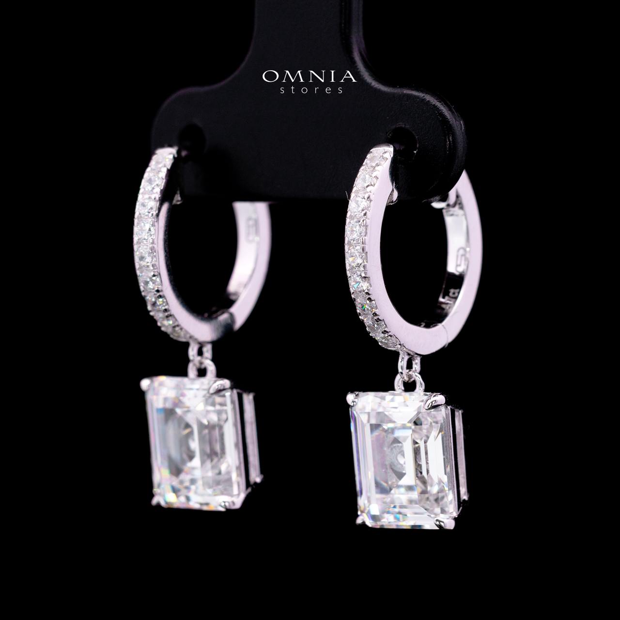 Ethna Drop Earring with Certified High-Quality Premium Simulated Diamonds in 925 Sterling Silver - Image 2