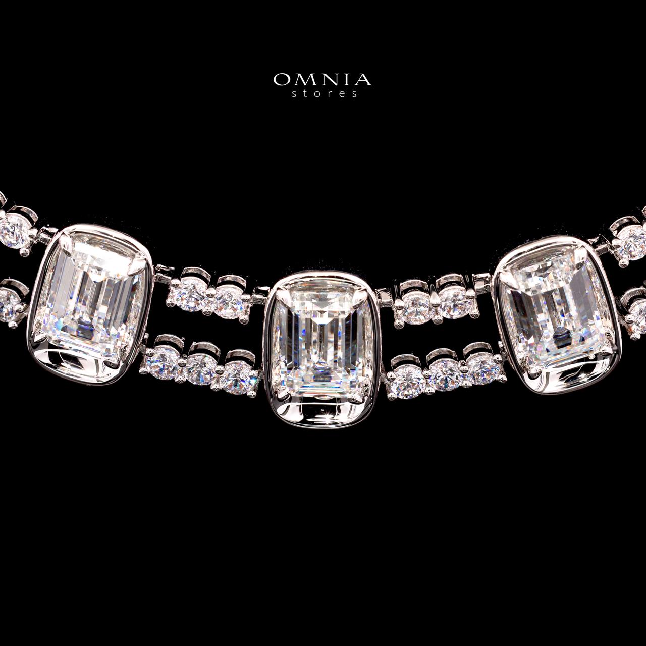Liezel Premium Rhodium-Plated Alloy Necklace with High-Quality Simulated Diamonds - Image 2
