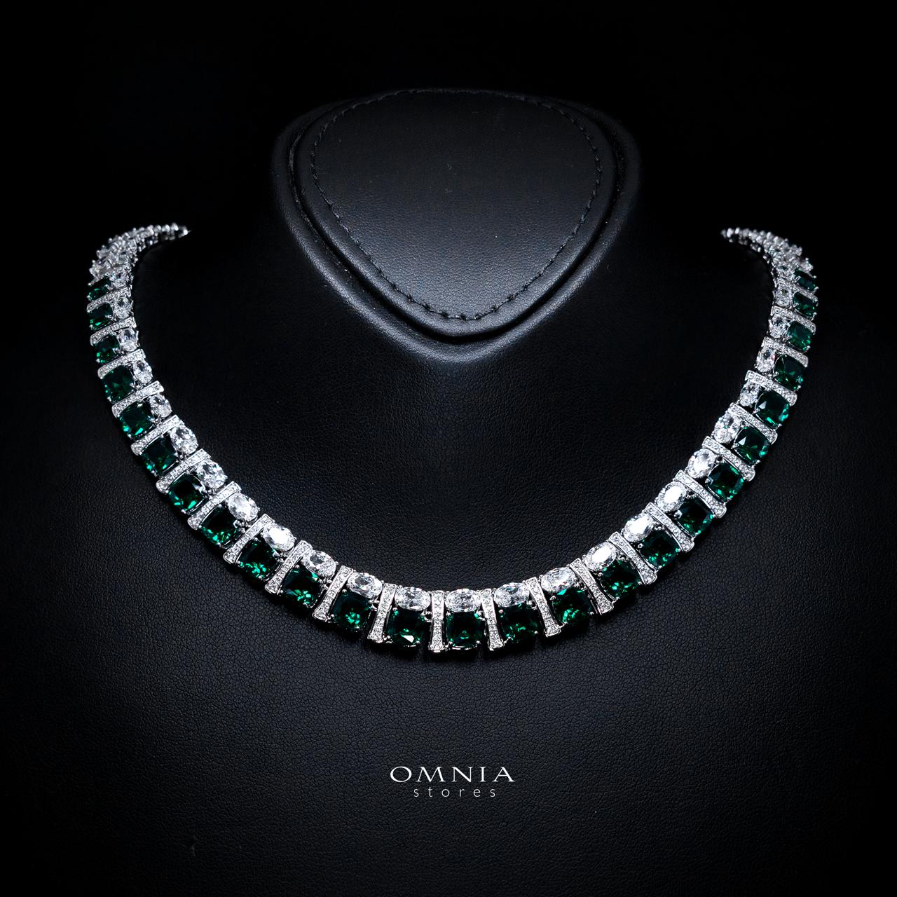 Marley Green Bridal Full Set with High-Quality Simulated Diamonds – Rhodium Plated - Image 2