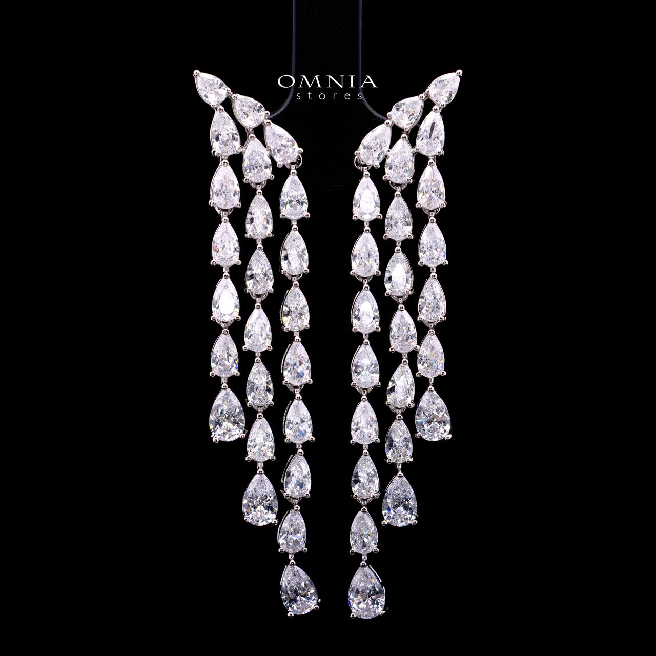 Talia White Luxury Bridal Full Set with High-Quality Simulated Diamonds – Rhodium Plated - Image 4