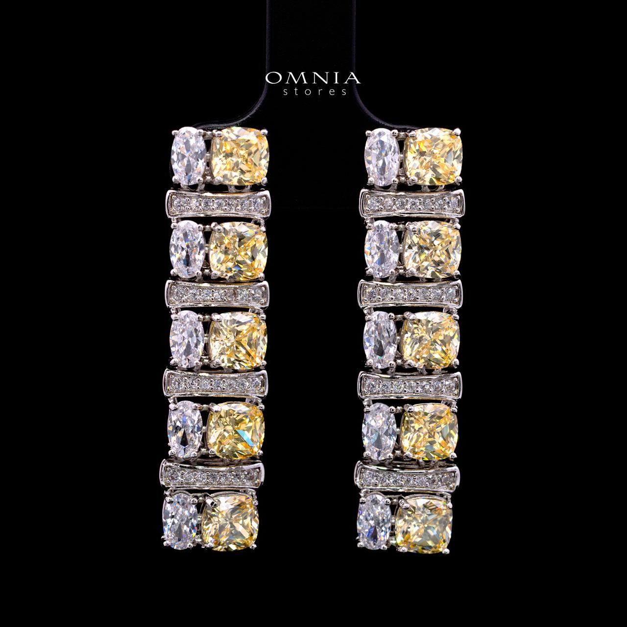 Marley Yellow Bridal Full Set with High-Quality Simulated Diamonds – Rhodium Plated - Image 4