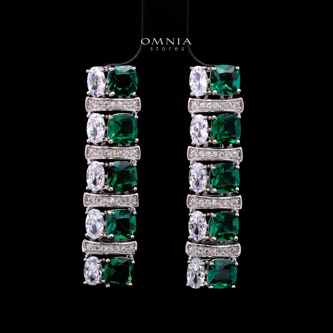 Marley Green Bridal Full Set with High-Quality Simulated Diamonds – Rhodium Plated - Image 4