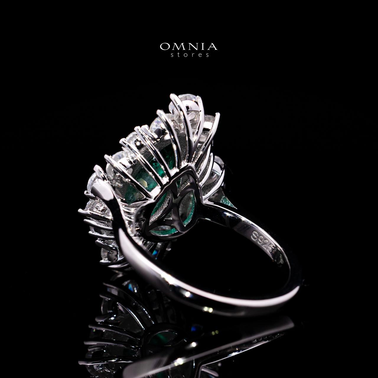 Destiny Green Ring with Certified Premium Simulated Diamonds in 925 Sterling Silver - Image 4