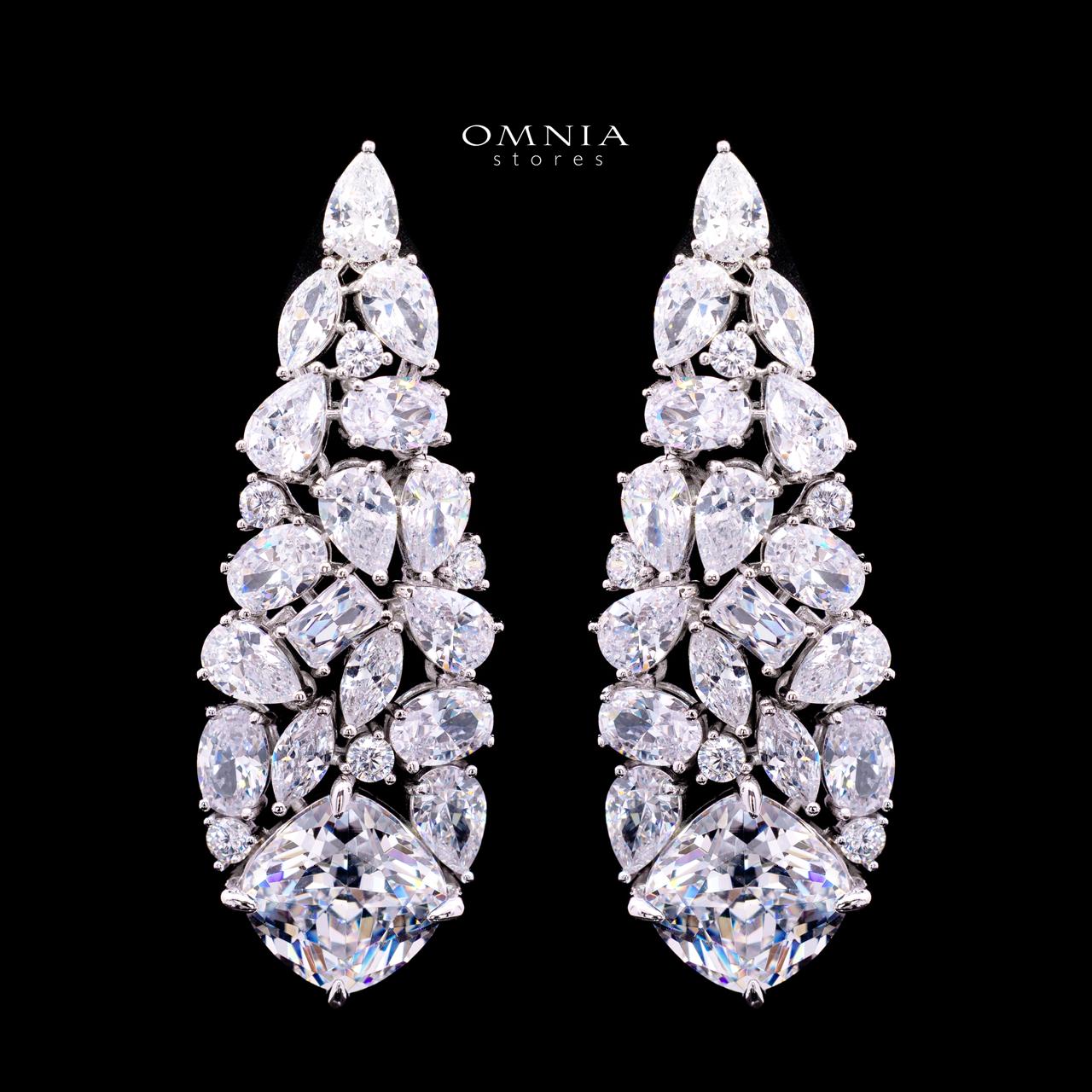 Roxane White Luxury Bridal Full Set with High-Quality Simulated Diamonds – Rhodium Plated - Image 4