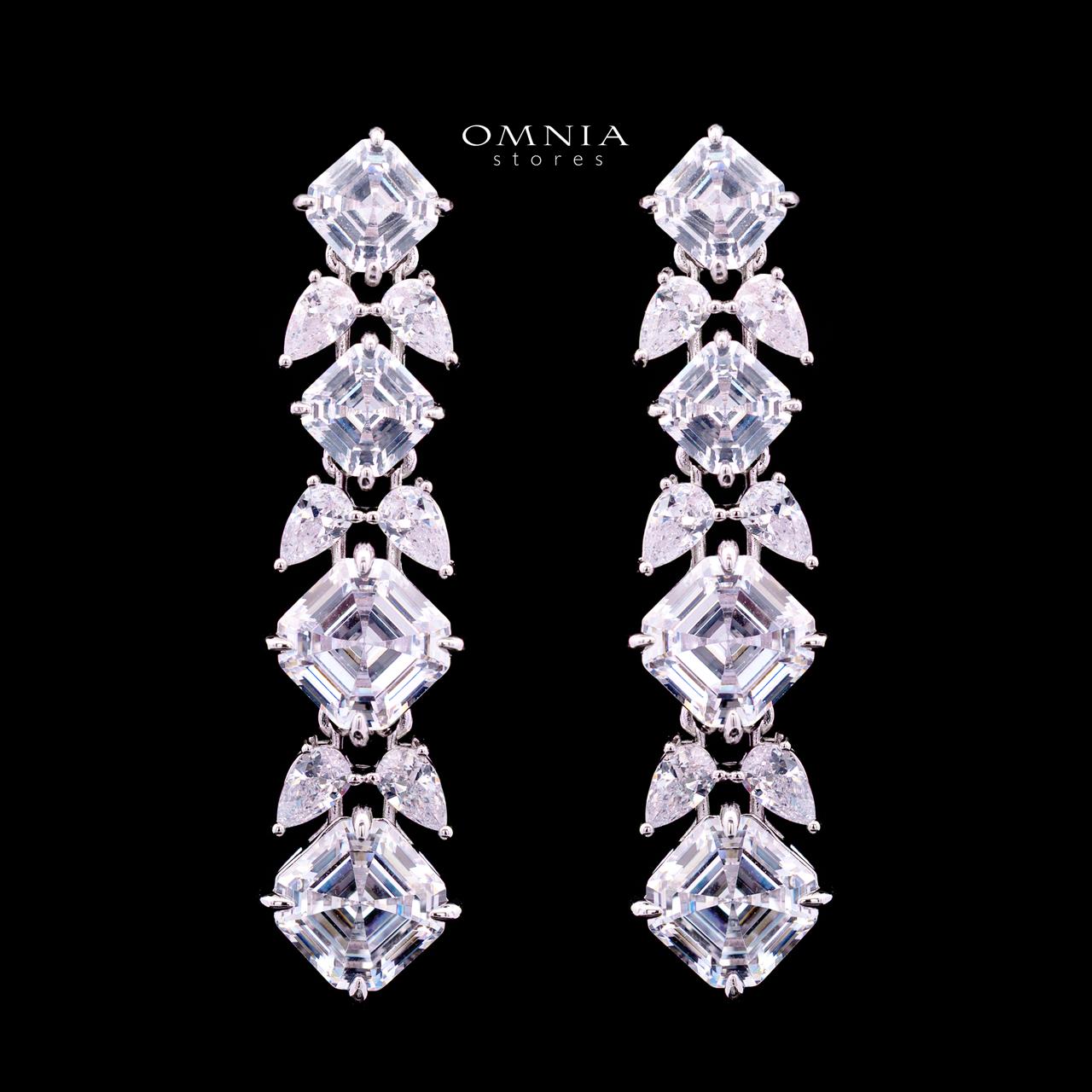 Rowena White Luxury Bridal Full Set with High-Quality Simulated Diamonds – Rhodium Plated - Image 4