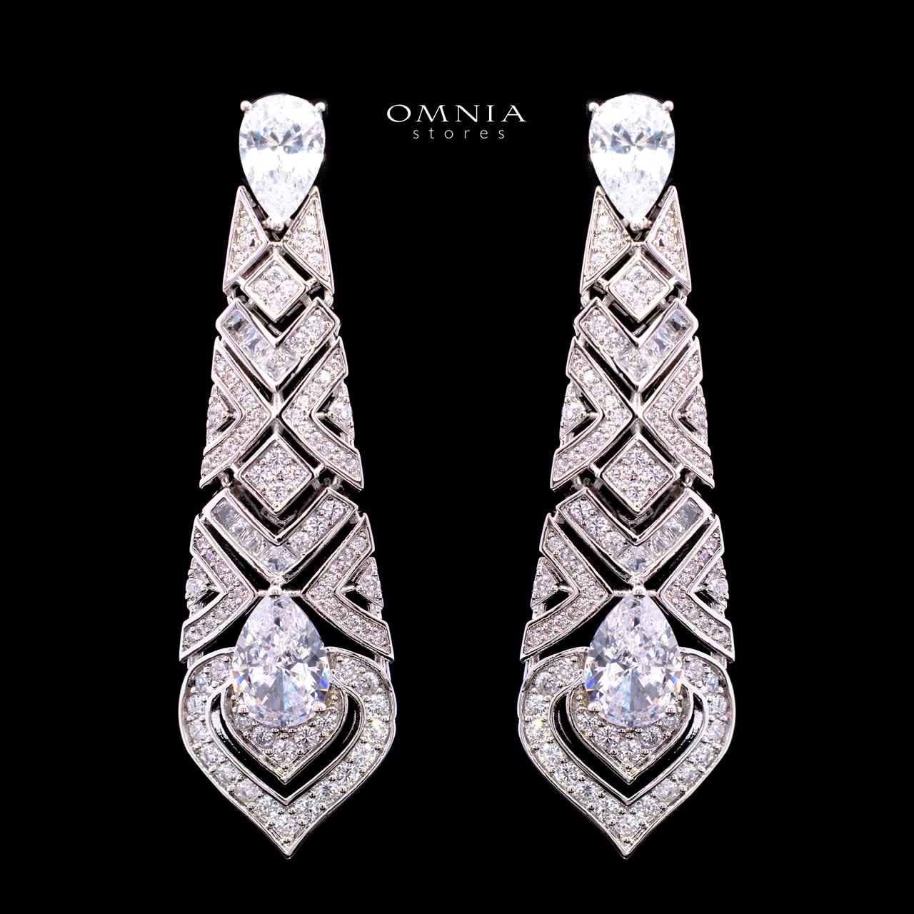 Daryan White Luxury Bridal Full Set with High-Quality Simulated Diamonds – Rhodium Plated - Image 4