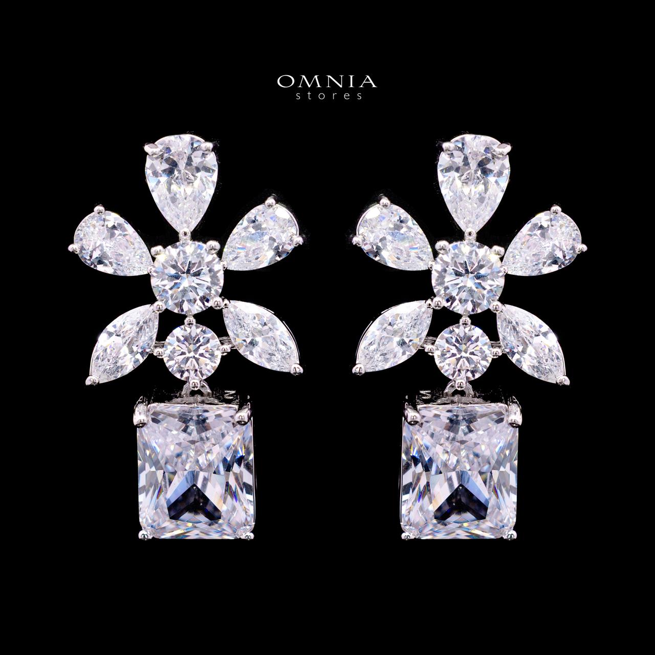 Rizza White Luxury Bridal Full Set with High-Quality Simulated Diamonds – Rhodium Plated - Image 4