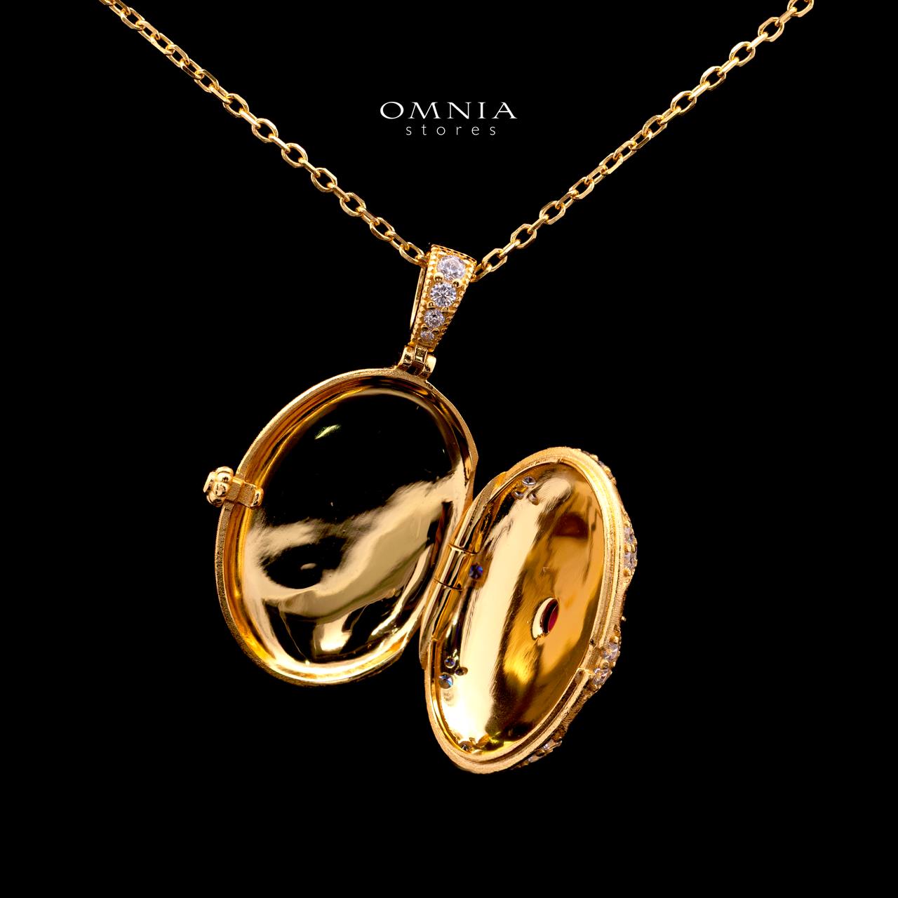 Macy Gold-Plated Necklace with Certified Premium Simulated Diamonds in 925 Sterling Silver - Image 3