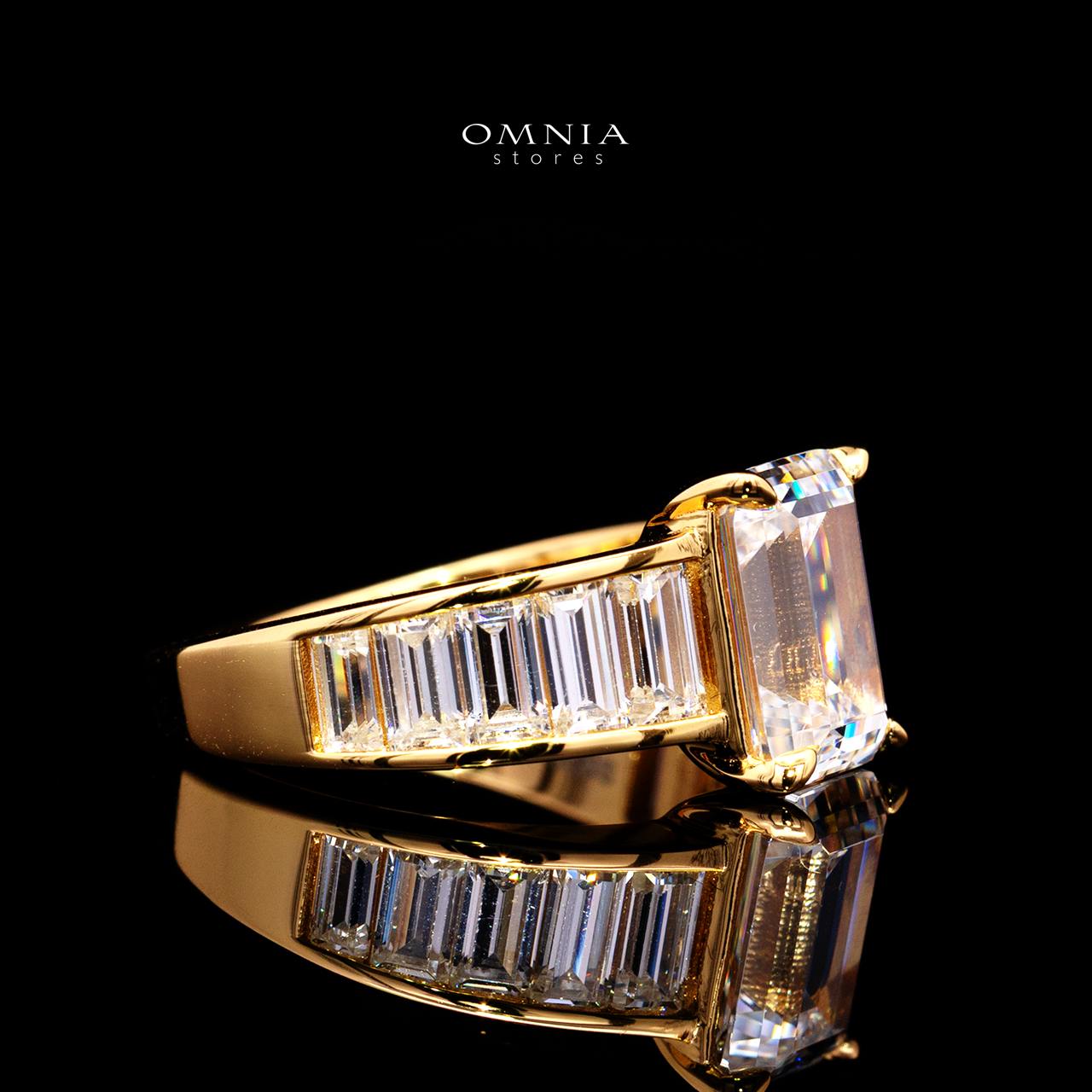 Elisse Gold-Plated Ring with Certified Premium Simulated Diamonds in 925 Sterling Silver - Image 3