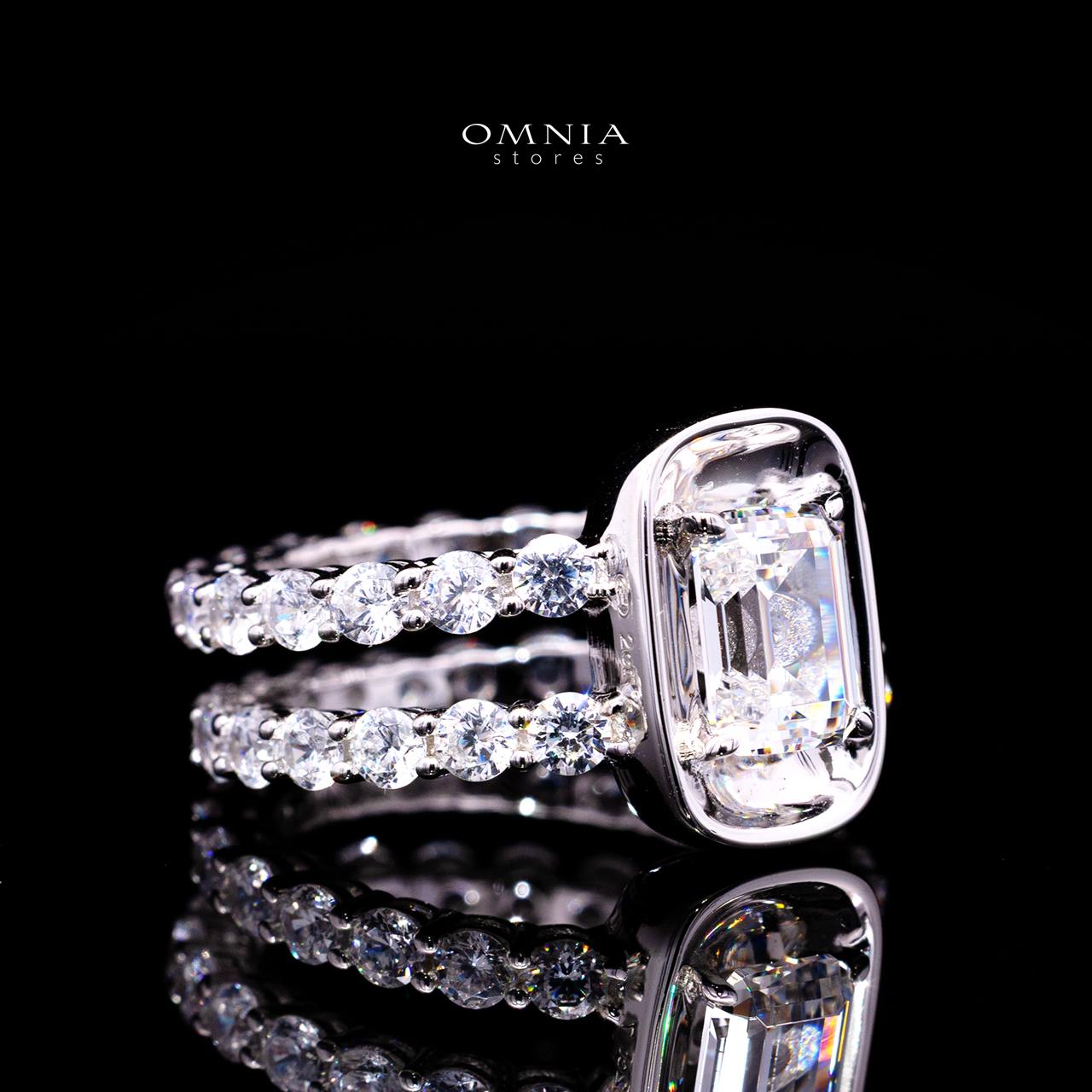 Kamili White Ring with Certified High-Quality Premium Simulated in 925 Sterling Silver - Image 3