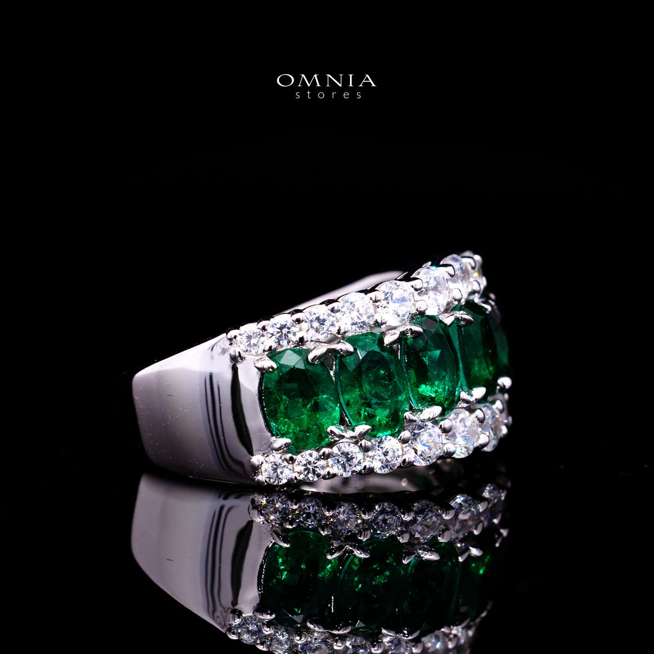 Adesina Green Ring with Certified High-Quality Premium Simulated Diamonds in 925 Sterling Silver - Image 3
