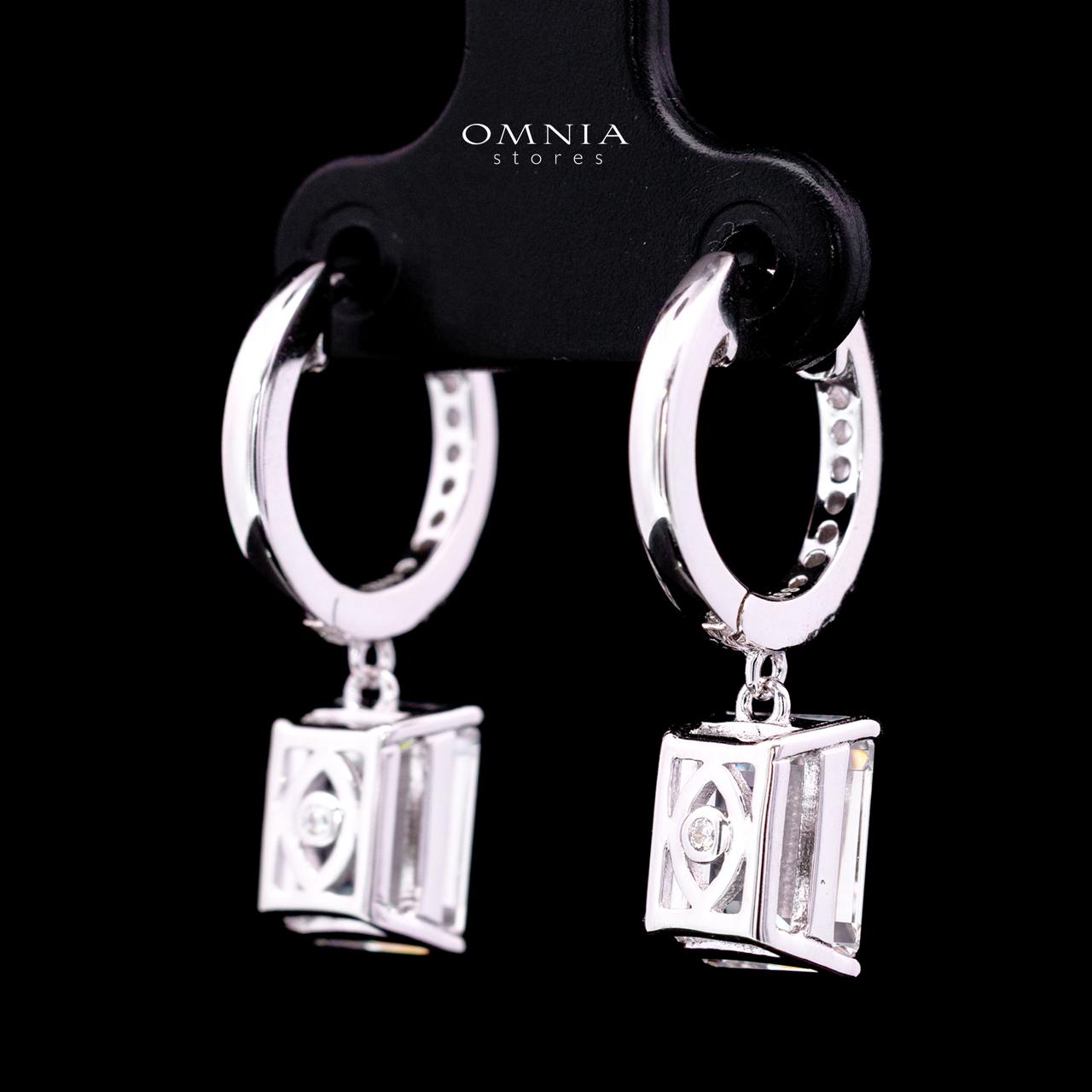 Ethna Drop Earring with Certified High-Quality Premium Simulated Diamonds in 925 Sterling Silver - Image 3