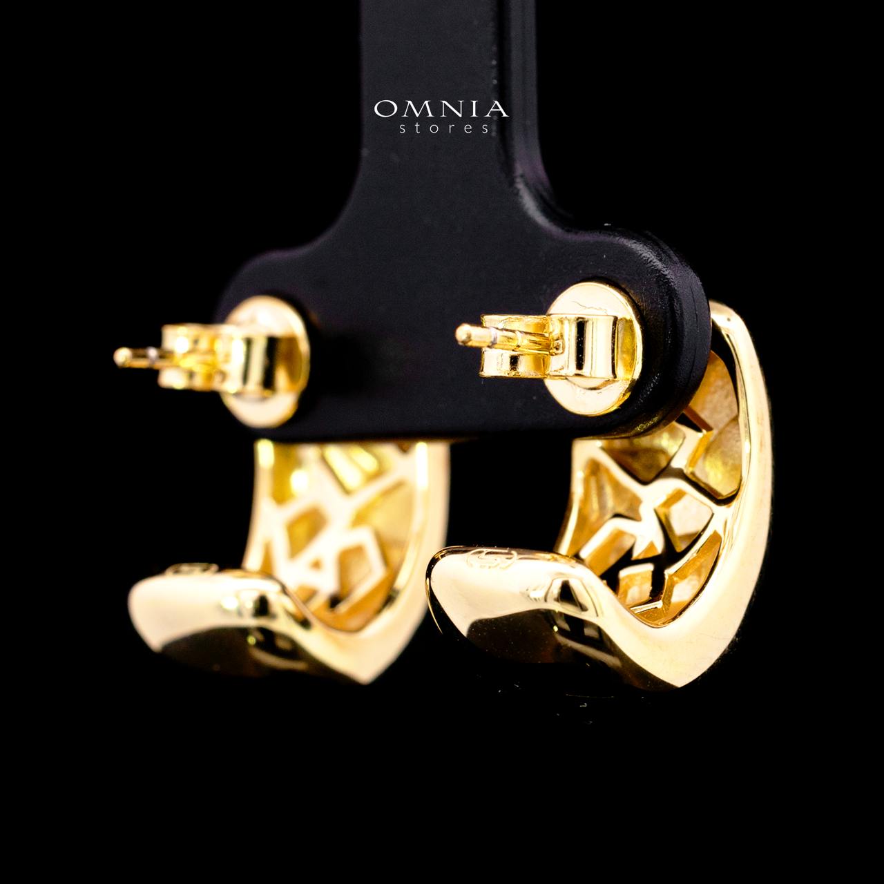 Angelinah Gold-Plated Earrings with Certified High-Quality Simulated Diamonds in 925 Sterling Silver - Image 3