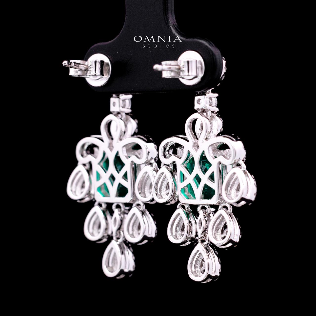 Astella Green Earrings with Certified High-Quality Premium Simulated Diamonds in 925 Sterling Silver - Image 3