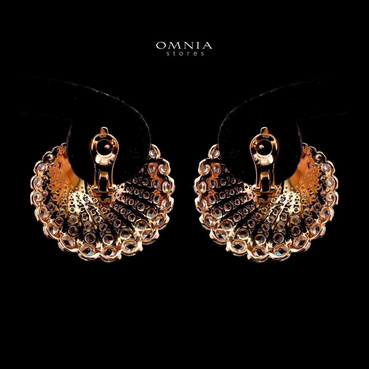 Maria Rose Gold Premium Rhodium-Plated Alloy Earrings with High-Quality Simulated Diamonds - Image 3