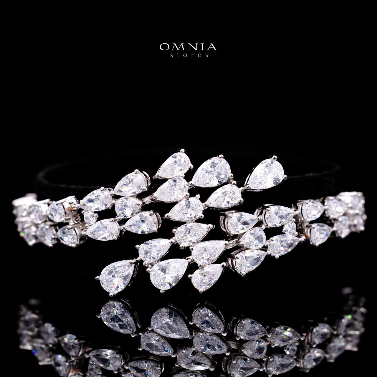 Talia White Luxury Bridal Full Set with High-Quality Simulated Diamonds – Rhodium Plated - Image 3