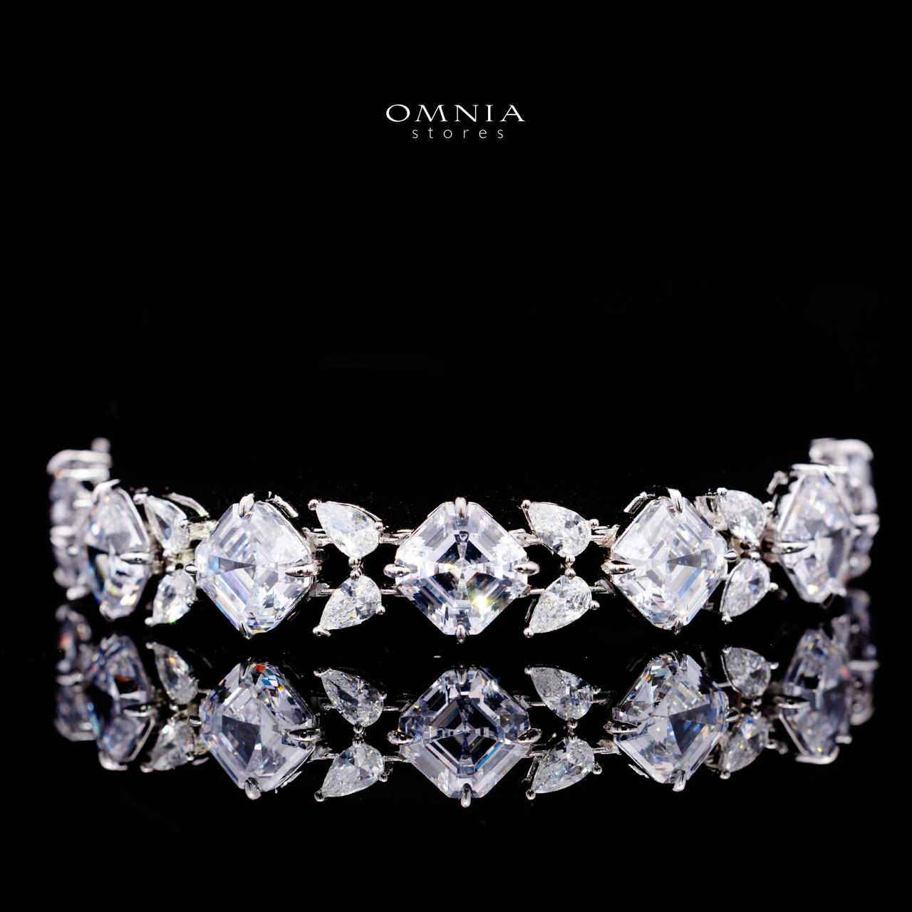 Rowena White Luxury Bridal Full Set with High-Quality Simulated Diamonds – Rhodium Plated - Image 3