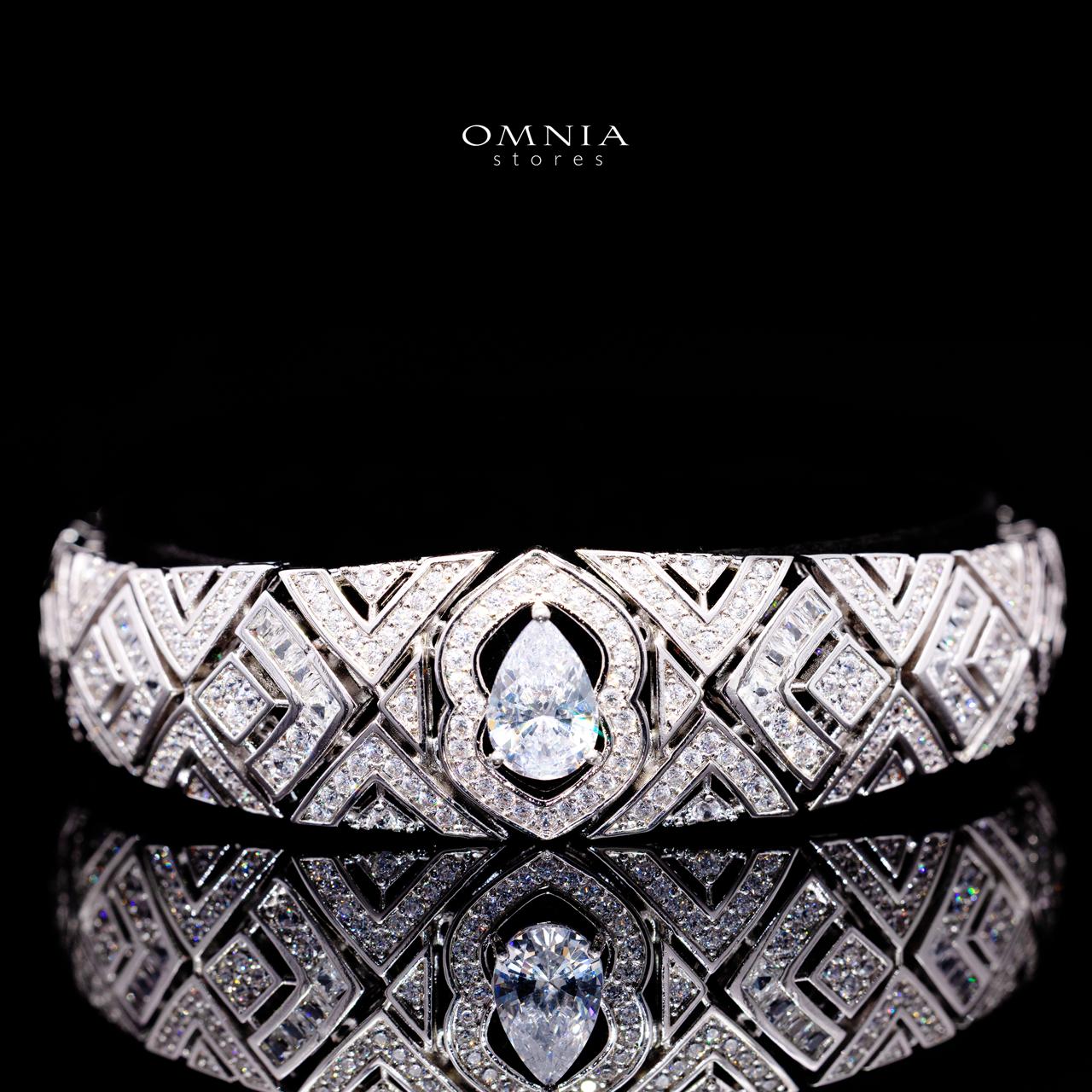 Daryan White Luxury Bridal Full Set with High-Quality Simulated Diamonds – Rhodium Plated - Image 3