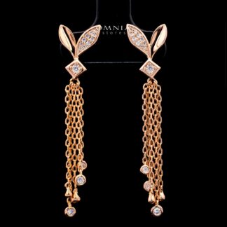 Carla Rose Gold Premium Rhodium-Plated Alloy Earring with High-Quality Simulated Diamonds