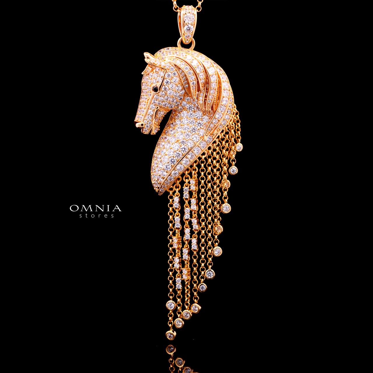 Agatha Rose Gold Premium Rhodium-Plated Alloy Necklace with High-Quality Simulated Diamonds - Image 2