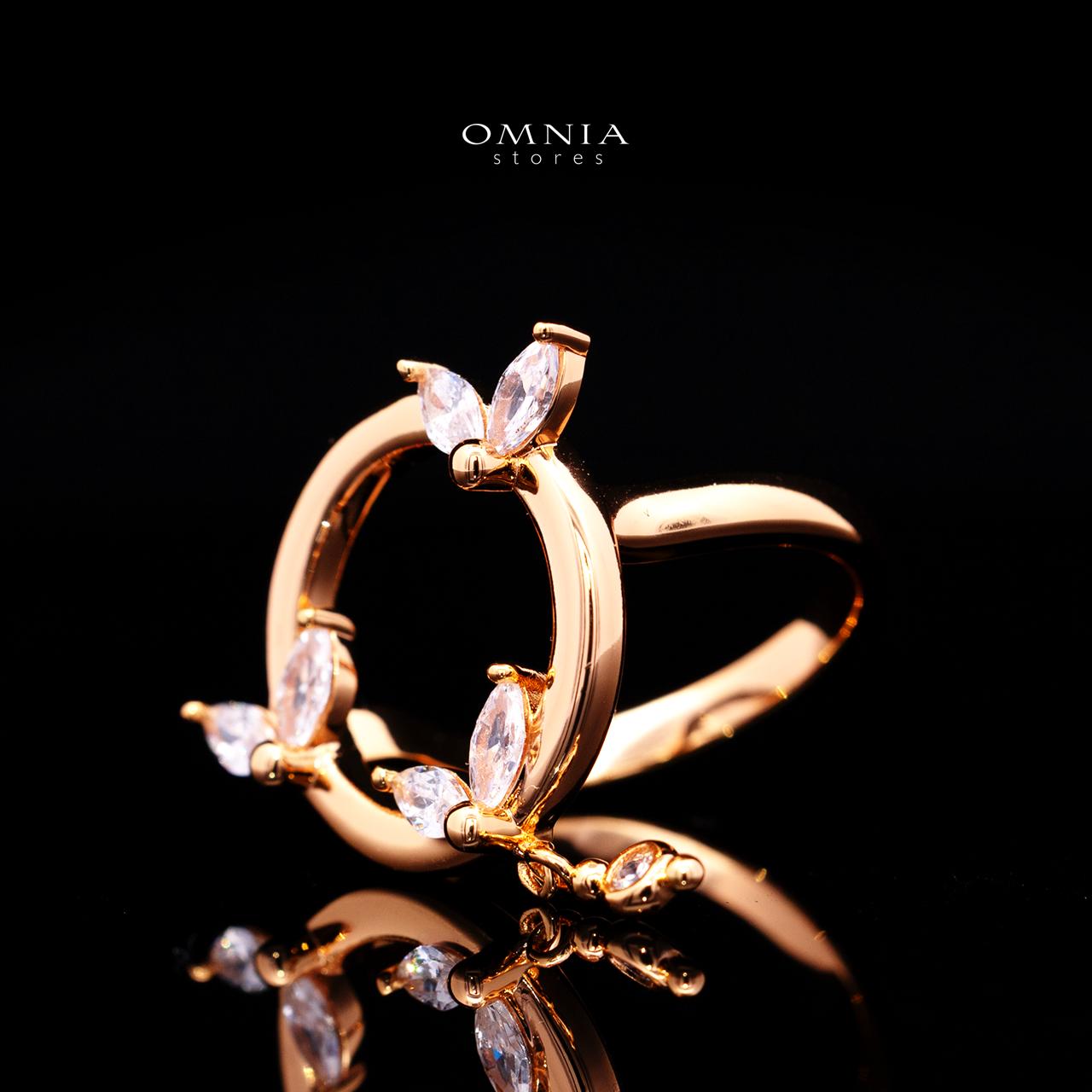 Stacey Rose Gold Premium Rhodium-Plated Alloy Ring with High-Quality Simulated Diamonds - Image 2