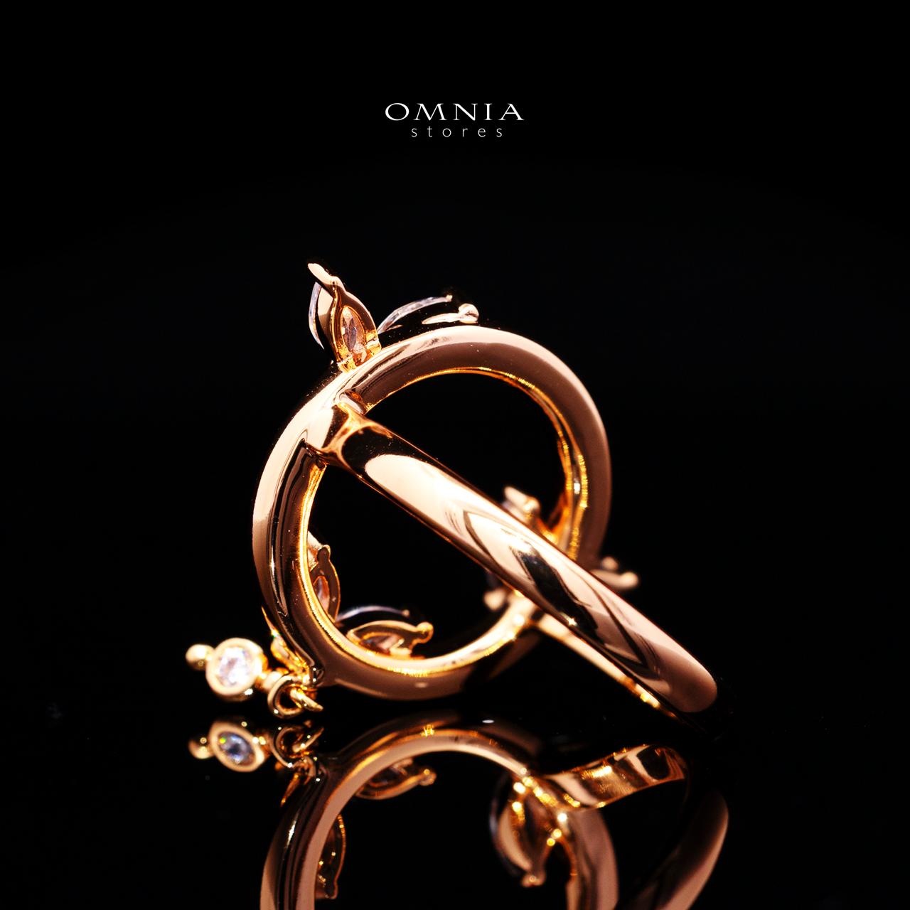 Stacey Rose Gold Premium Rhodium-Plated Alloy Ring with High-Quality Simulated Diamonds - Image 4