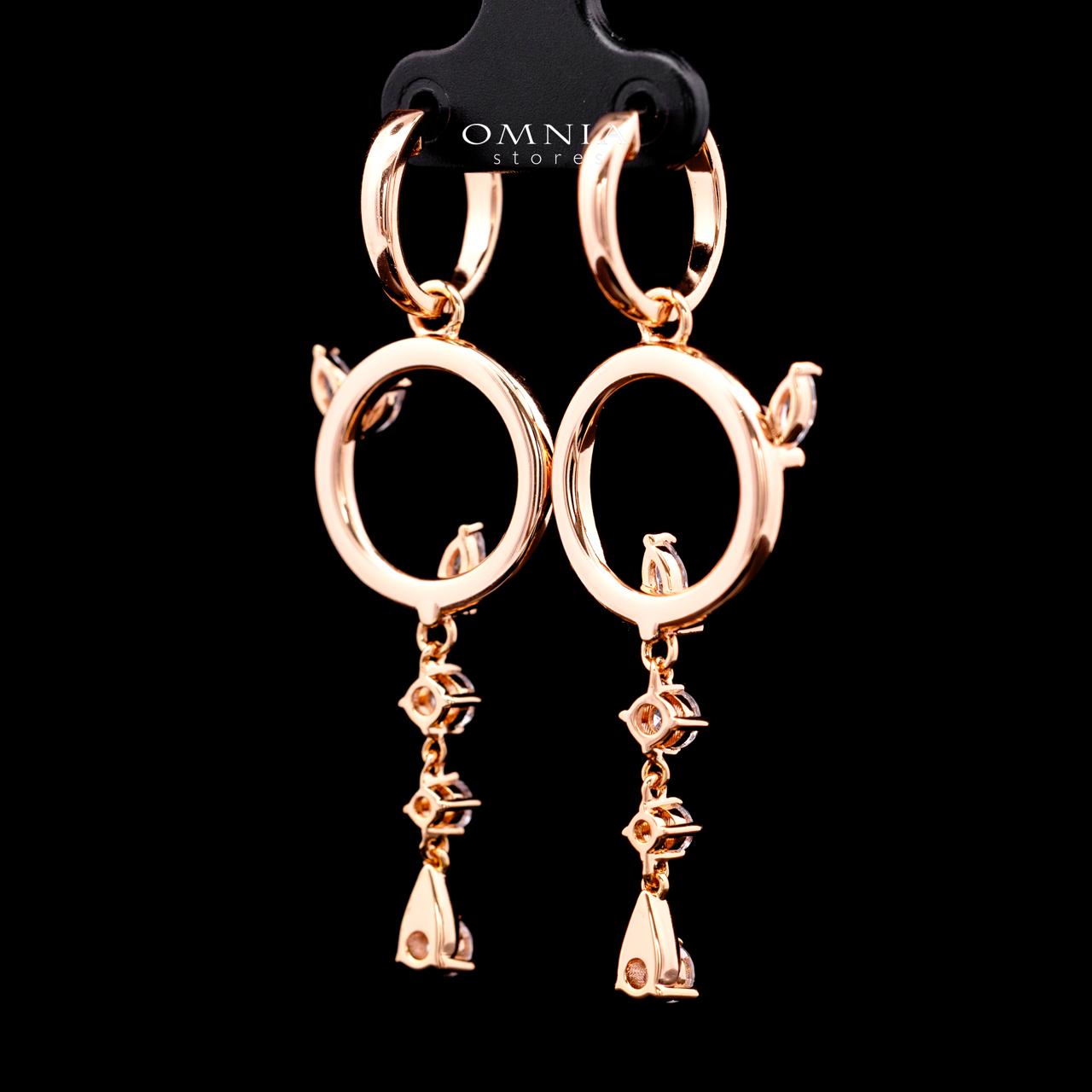 Stacey Rose Gold Premium Rhodium-Plated Alloy Earring with High-Quality Simulated Diamonds - Image 2